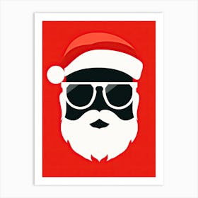 Santa Claus In Sunglasses Art Print