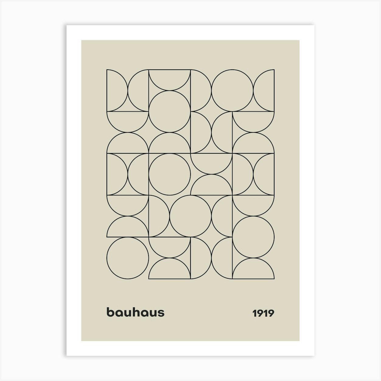 Bauhaus Poster Kitchen Print Mid Century Modern Wall Art Exhibition Poster Geometric Artwork Minimalist Decor Gift Art Print by Jaffa Orange