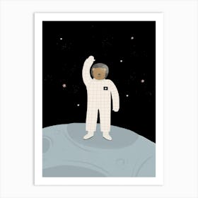 Bear On The Moon Art Print