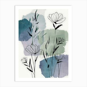 Watercolor Flowers 4 Art Print