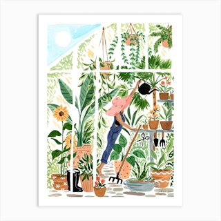 Greenhouse Garden Art Print