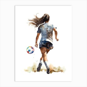 Female Soccer Player 4 Art Print