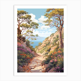 Lycian Way Turkey 1 Hike Illustration Art Print