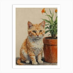 Orange Tabby Cat 5 Art Print