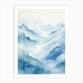 Watercolor Of Mountains 8 Art Print