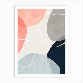 Expressive watercolor shapes 8 Art Print