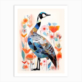 Bird Painting Collage Goose 2 Art Print