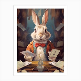 Alice In Wonderland The White Rabbit Stprybook Illustration Art Print