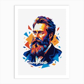 Herman Melville 02 Portrait WPAP Pop Art Art Print