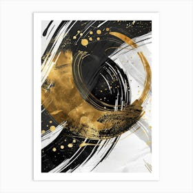 Abstract Gold And Black Canvas Print 5 Art Print