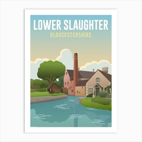 Lower Slaughter Cotswolds Art Print