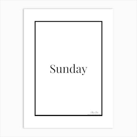 Sunday. Fine artwork and printing. Art Print