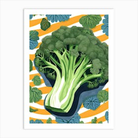 Broccoli Summer Illustration 4 Art Print