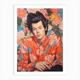 Harry Styles Kitsch Portrait 5 Art Print