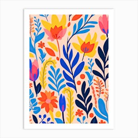 Radiant Petal Waltz; Flower Market Art Print