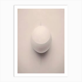 Balance in Silence: Minimalist Abstract Digital Art Art Print