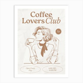 Coffee Club Kitchen | Coffee Lover’s Club | Coffee Bar 11 Art Print