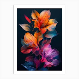 Abstract Flower Painting 1 Art Print