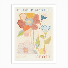 Flower Market Seoul 1 Art Print