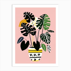 Tropical Plants In A Pot 2 Art Print