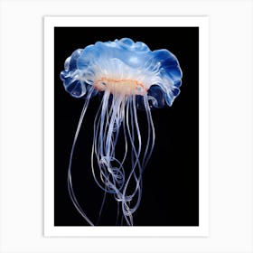 Portuguese Man Of War Jellyfish Neon Illustration 2 Art Print