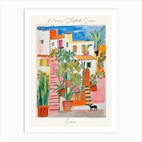 Poster Of Lima, Dreamy Storybook Illustration 2 Art Print