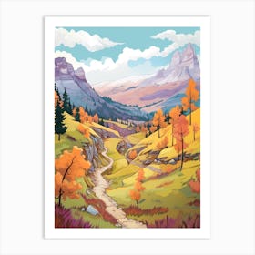 Dolomites Alta Via Italy 2 Hike Illustration Art Print