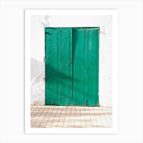 Green Door // Ibiza Travel Photography 1 Art Print