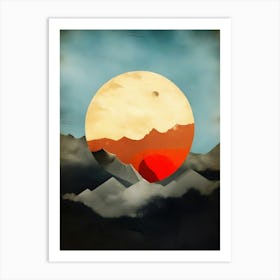 Sunset In The Mountains 1 Art Print