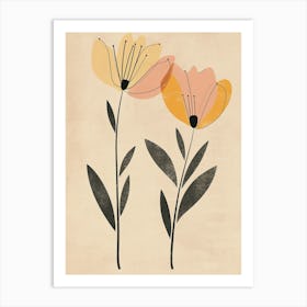 Phoenix Flower Market Boho Minimalist Style Art Print