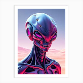 Alien In The Desert 1 Art Print