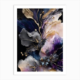 Abstract Floral Painting 1 Art Print