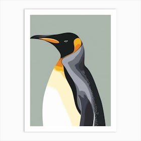 King Penguin Bleaker Island Minimalist Illustration 6 Art Print
