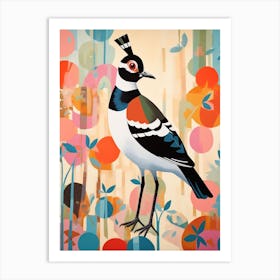 Bird Painting Collage Lapwing 4 Art Print