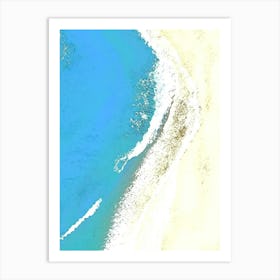 Blue Sand Beach Art Print