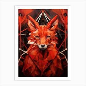 Geometric Abstract Animal Illustration 4 Art Print