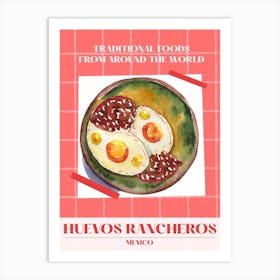 Huevos Rancheros Mexico 3 Foods Of The World Art Print