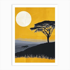 Sunset In Kenya, Africa 1 Art Print