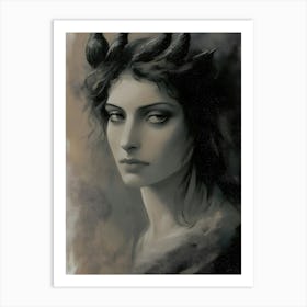 Dark Gothic Aphrodite Art Print