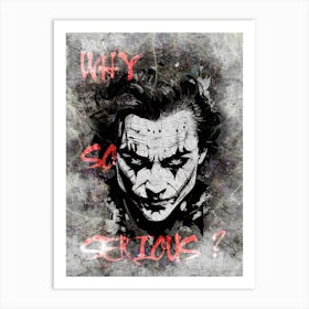 Joker Serious Art Print