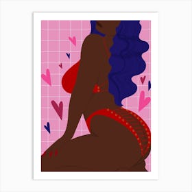 Laced Up Pink Art Print