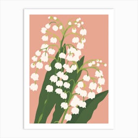 Lilies Of The Valley Flower Big Bold Illustration 2 Art Print
