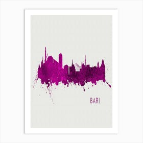 Bari Italy City Purple Art Print