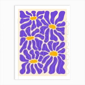 Purple And Yellow Flowers Art Print