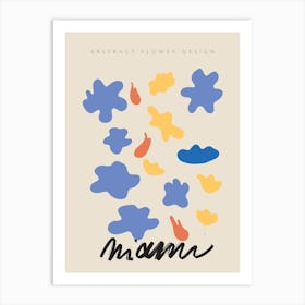 Miami Matisse Inspired Flower Art Print