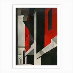 'Red And Black' 1 Art Print