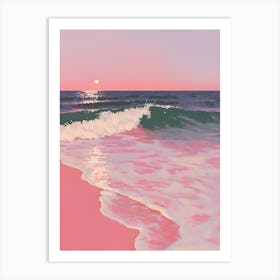 Pink Beach Sunset 1 Art Print