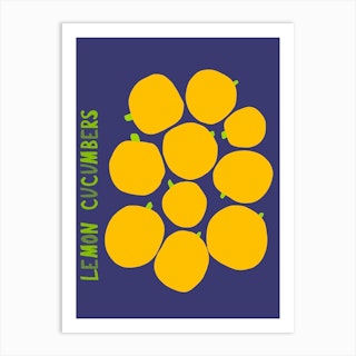 Lemon Cucumbers Art Print