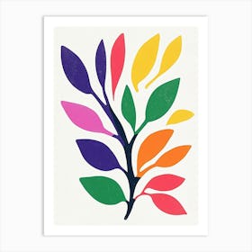 Rainbow Leaves Art Print