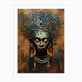 Mystical Enigma: Masked Tribe Portraits Art Print